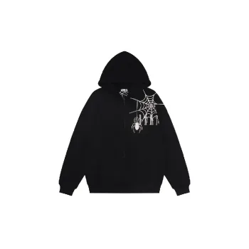 Retro Fashionable Embroidery Cotton Spider Sweatshirt