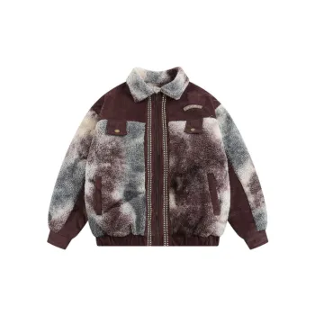 Color matching Tie dyeing Lamb Fleece Cotton padded Clothes