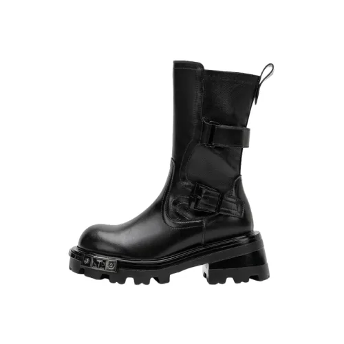 Punk Zipper Martin Boot