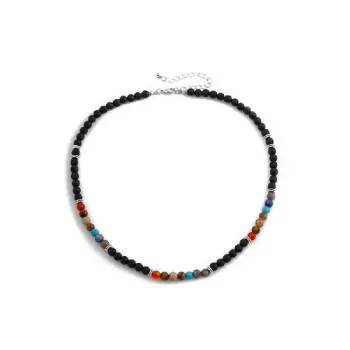 Retro Colored Beaded Necklace