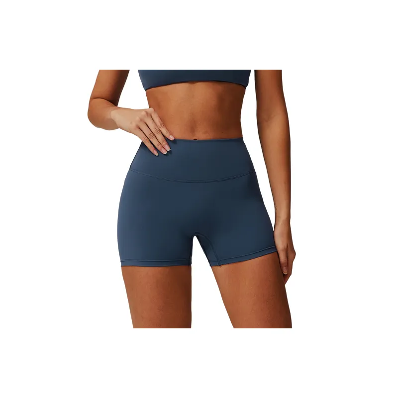 Plain Casual Sports Shorts Women-7
