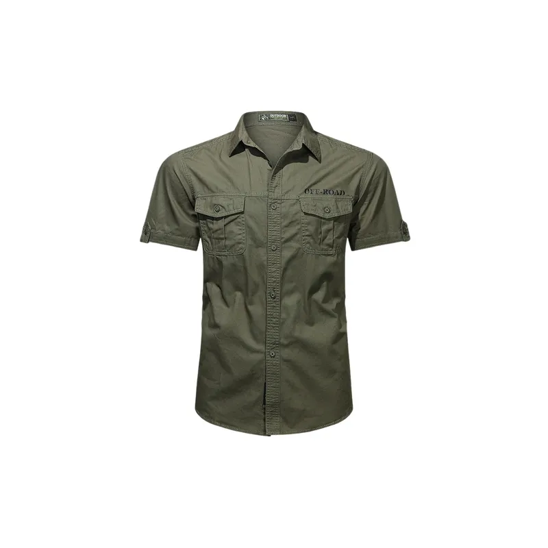 Casual Loose Cotton Shirt Man-6