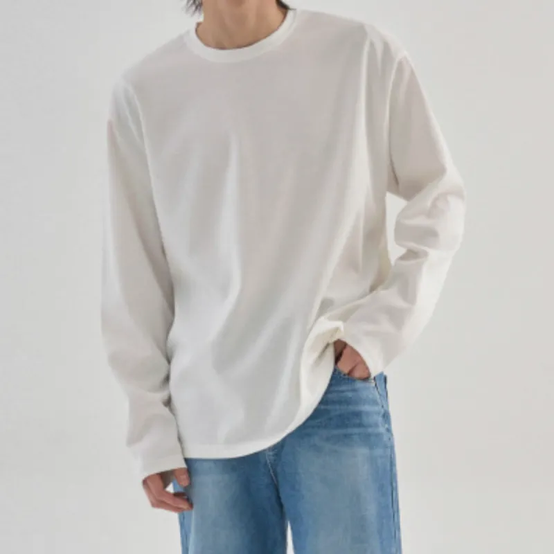 Casual Simple Long Sleeve T Shirt-2