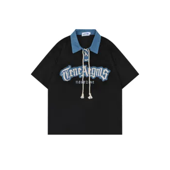 Suede Half Sleeved Polo Shirt
