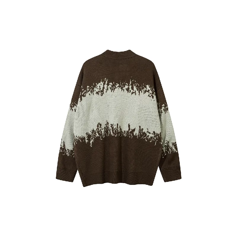 Fashionable Loose Cotton Blended Fabric Sweater-1
