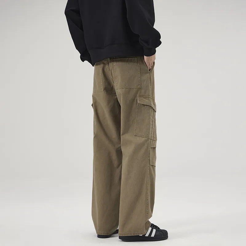 Casual Retro Cotton Cargo Pants-3