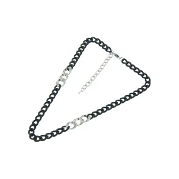 Two Color Splicing Cuban Necklace