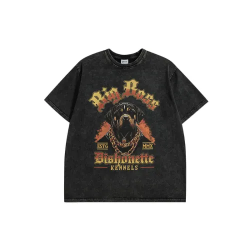 Retro Distressed Doberman Print T-Shirt