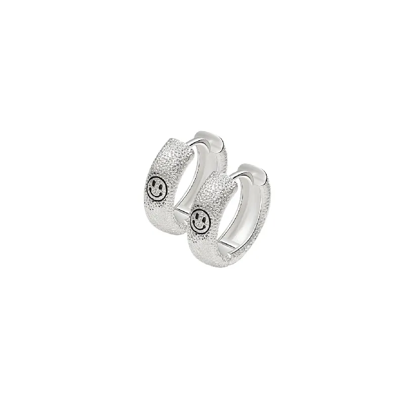 Versatile Smiley Face Earrings-0