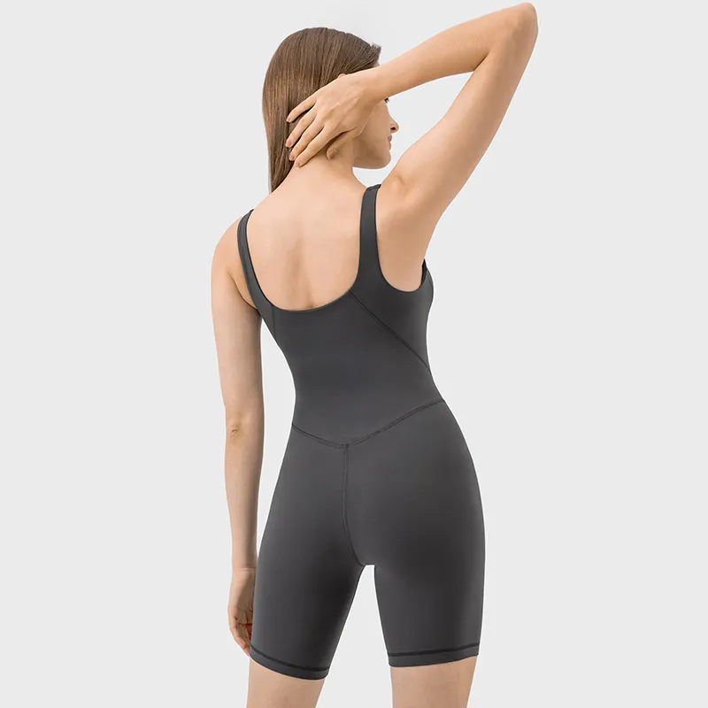 Casual Plain Bodysuit Women-4