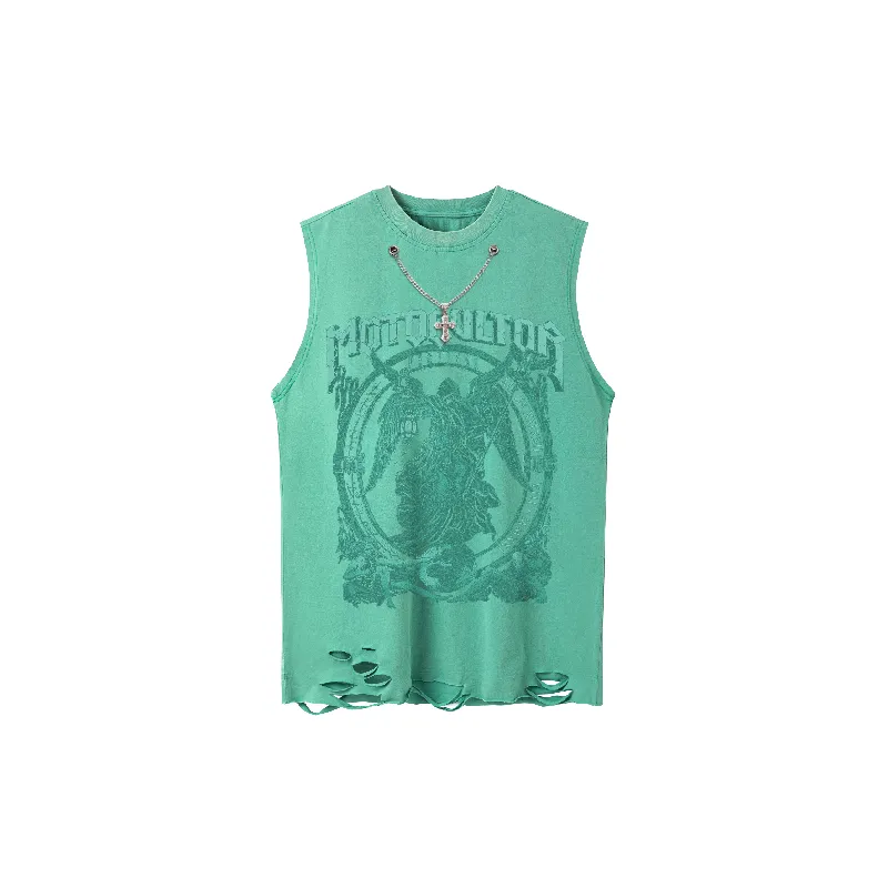 Casual Loose Cotton Vest-0