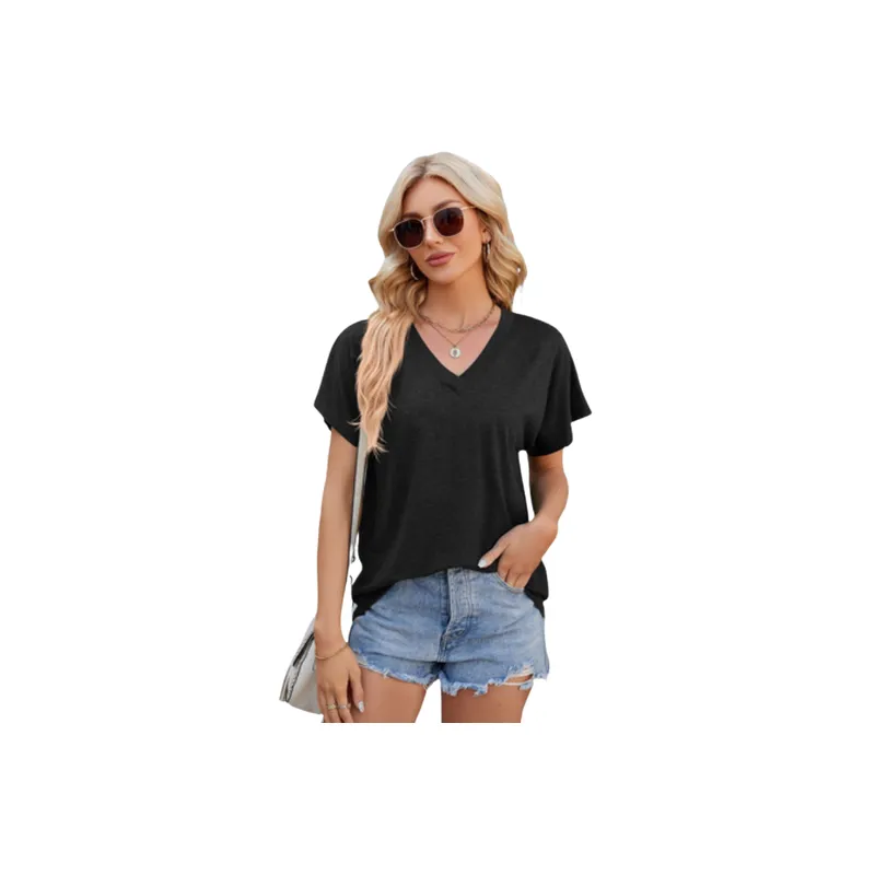 Plain Simple Colored Cotton T Shirt Women-6