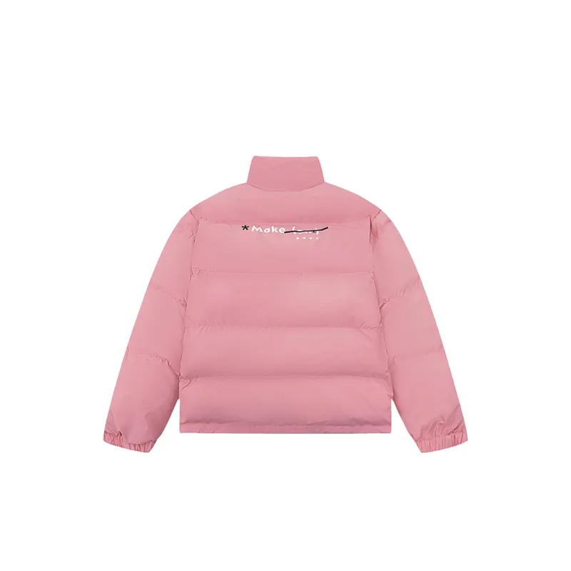 Letter Printing Collar Cotton padded Coat-7