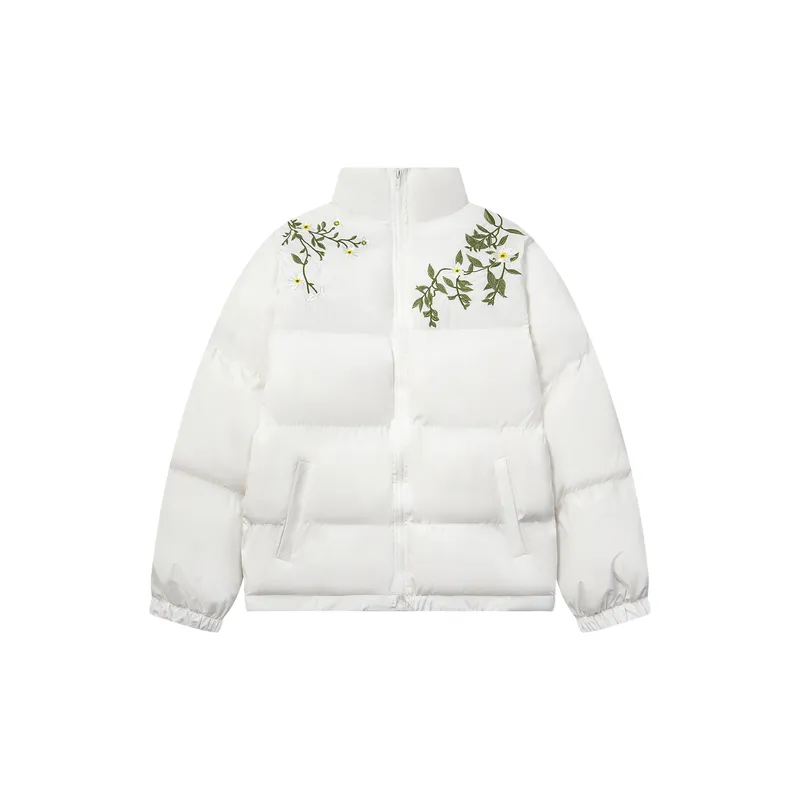Fashionable Embroidery Polyester Quilted Jacket-5