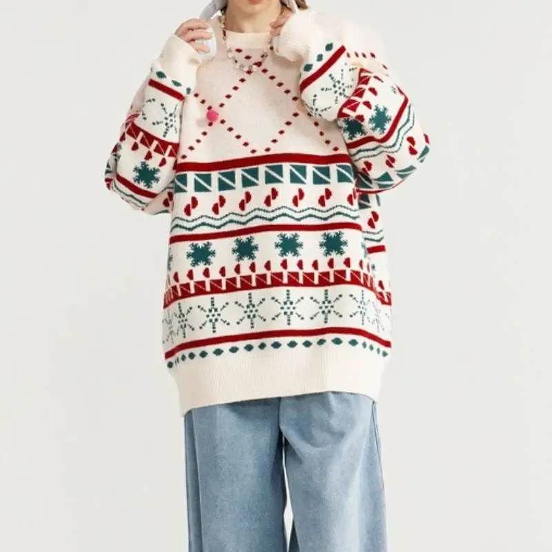 Casual Loose Acrylic Fibres Sweater-8