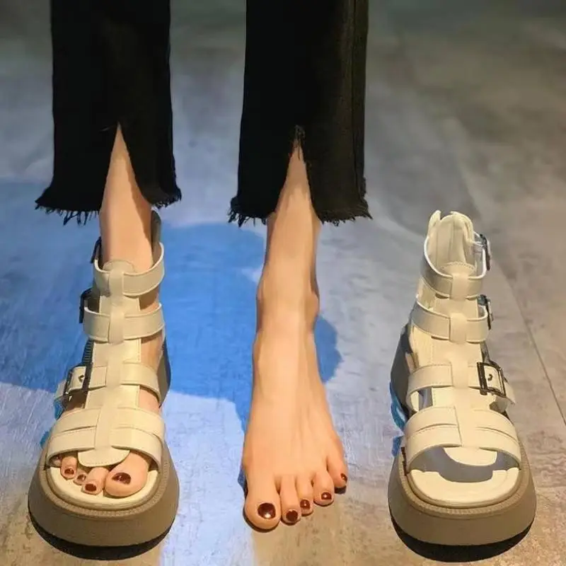 Retro Plain Roman Sandals-4