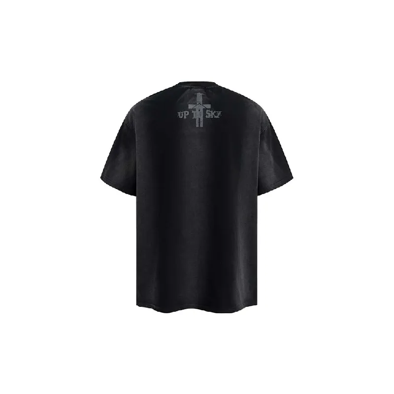 Fashionable Loose Cotton Blended Fabric T Shirt-1