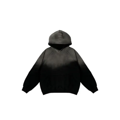 Gradient Color-matching Old Oversize Loose Hooded Sweater