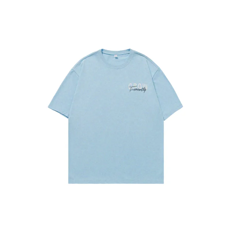 Casual Letter 100% Cotton T Shirt-8