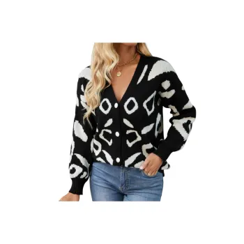 Fashionable Leopard Print Sweater Women