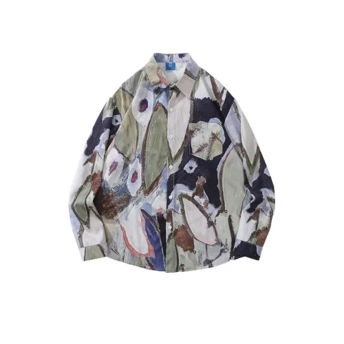 Vintage Long-sleeved Flower Shirt