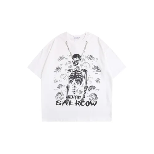Skull Rose Necklace Summer T Shirt