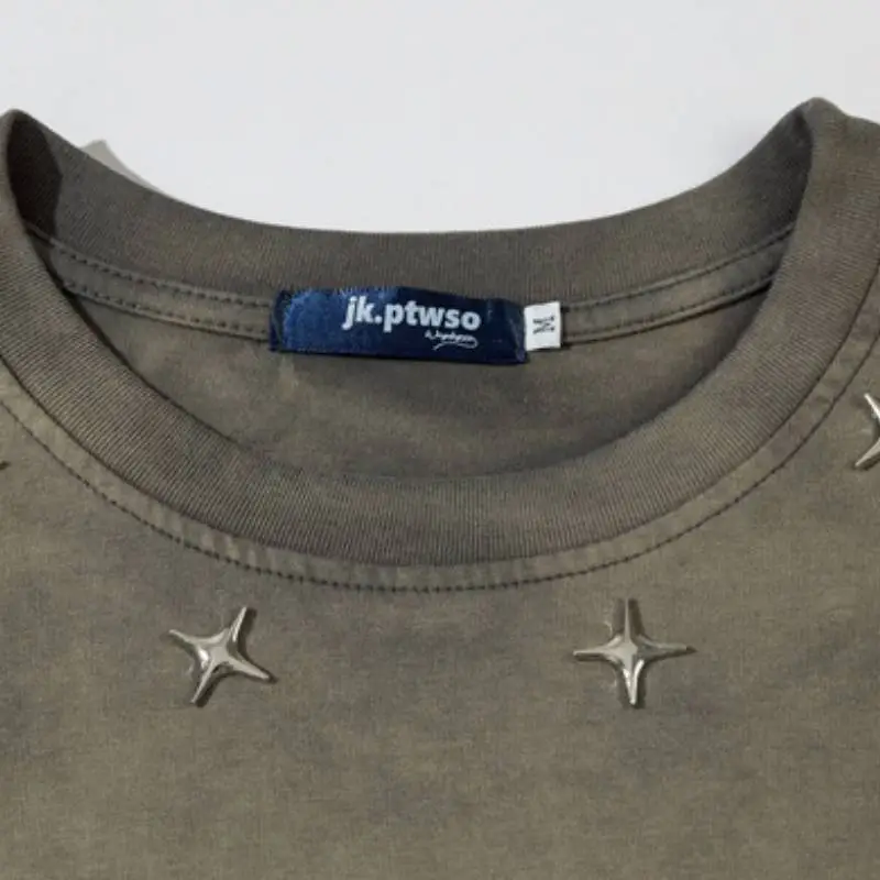 Retro Washed Cotton T Shirt Unisex-2