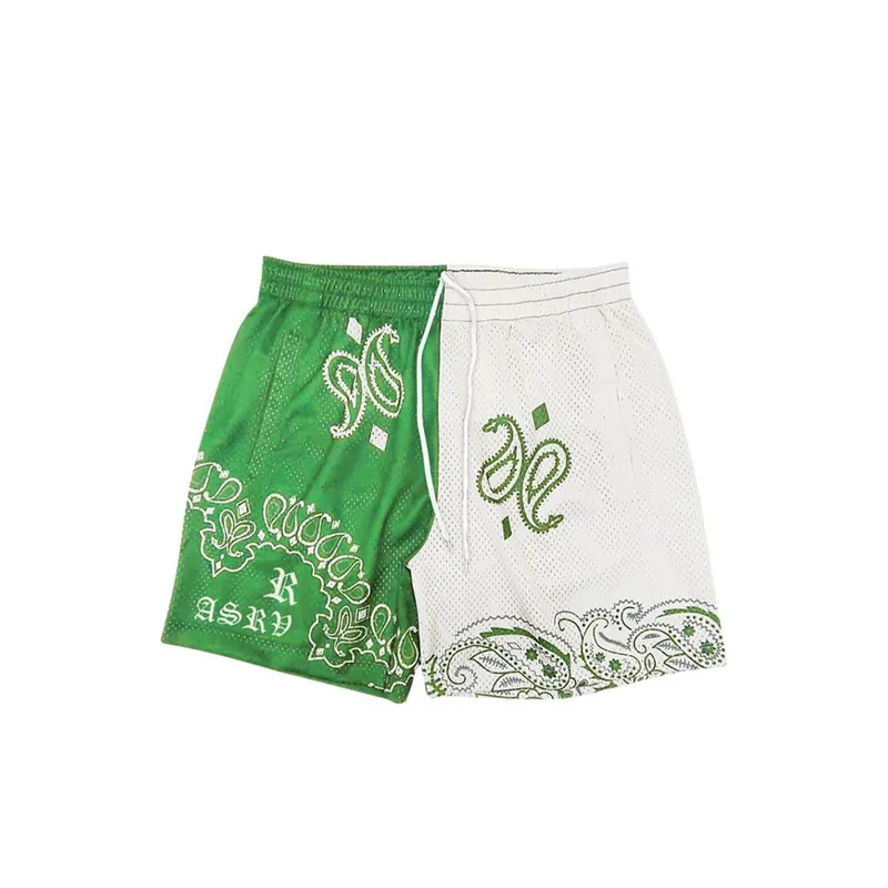 Mesh Outerwear Elastic Waist Shorts-0