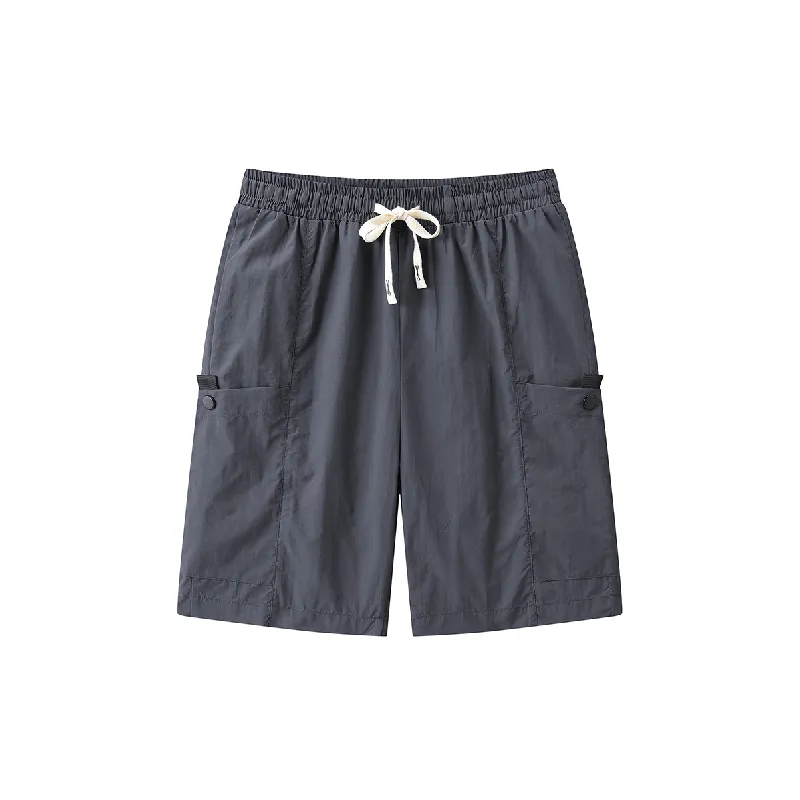 Casual Sporty Nylon Cargo Shorts-6