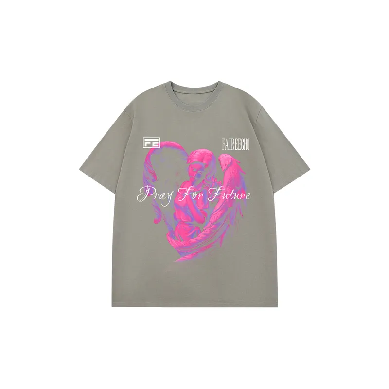 Retro Angel Wings Short sleeved T shirt-6