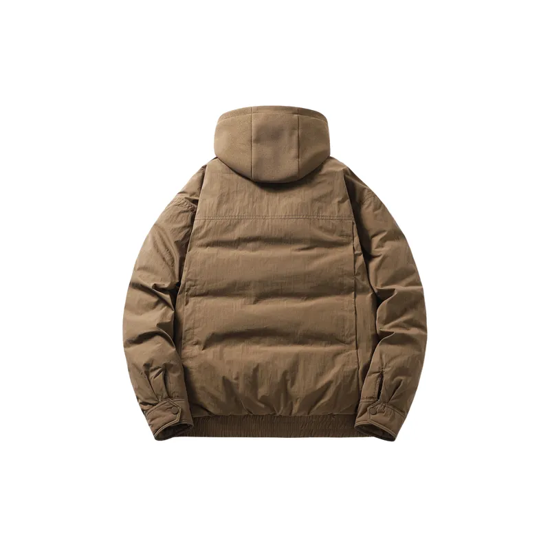 Casual Loose Cotton Blended Fabric Quilted Jacket-3
