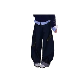 Retro Washed Loose Jeans Women