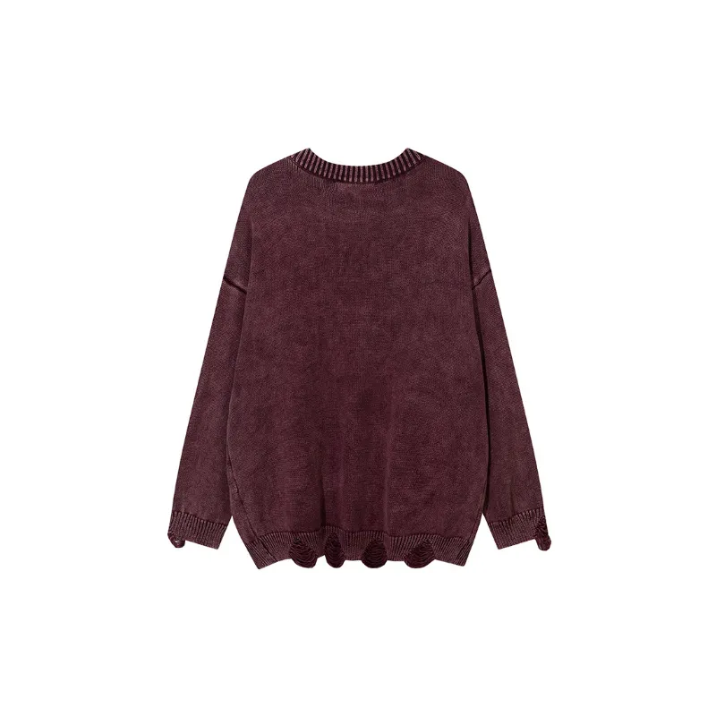 Trend breaking Design Five pointed Star Crewneck Sweater-7