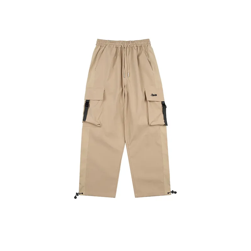 Retro Contrast Color Splice Multi Pocket Cargo Pants-4