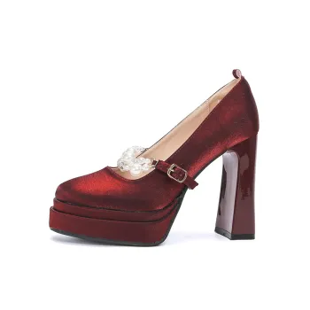 Fashionable Pearls High Heels