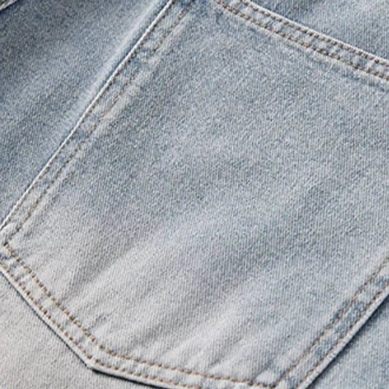 Fashionable Ripped Denim Shorts-5