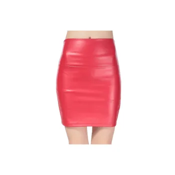 Fashionable Casual PU Leather Skirt Women