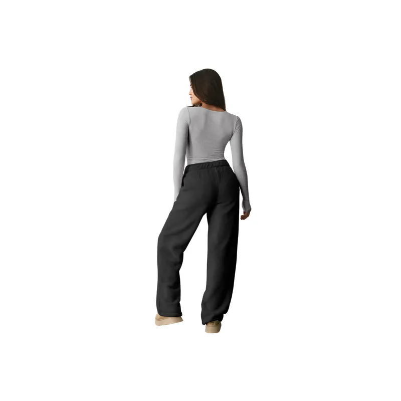 Fashionable Plain Thickened French Fine Rib Fabric Shirt Women-5