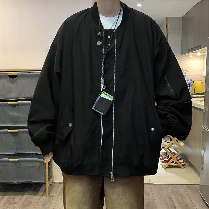Casual Loose Blended Synthetic Fabrics Jacket-1