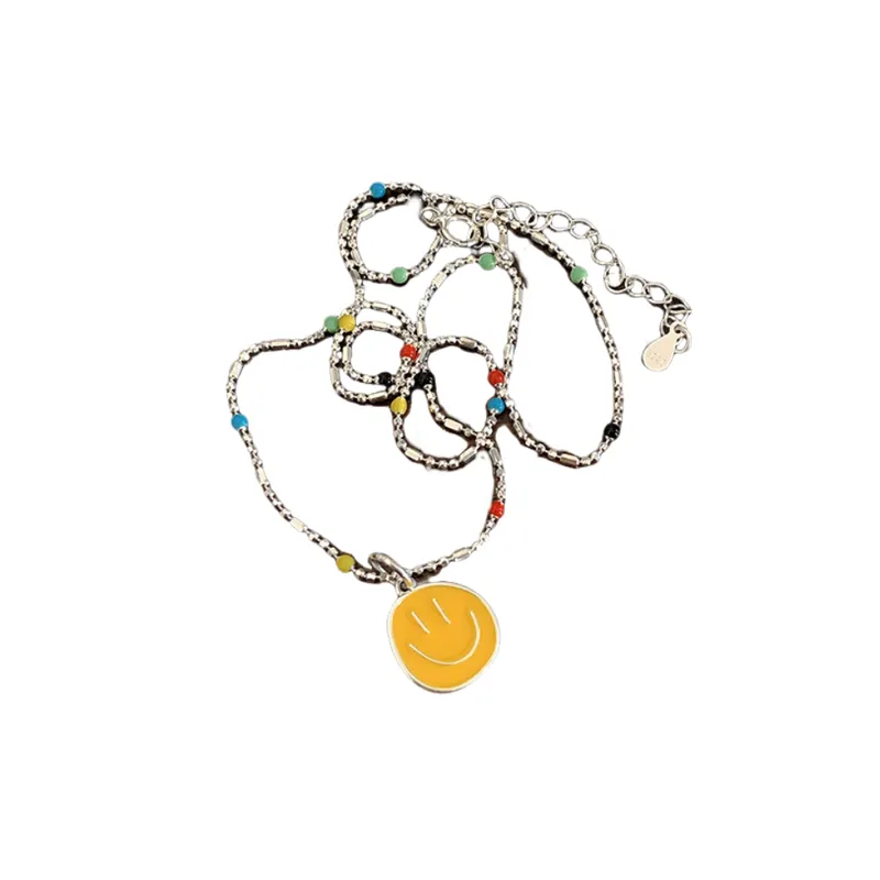 Fashionable Smiley Face Necklace-0