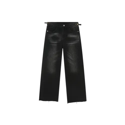 Retro Fashionable Washed Jeans