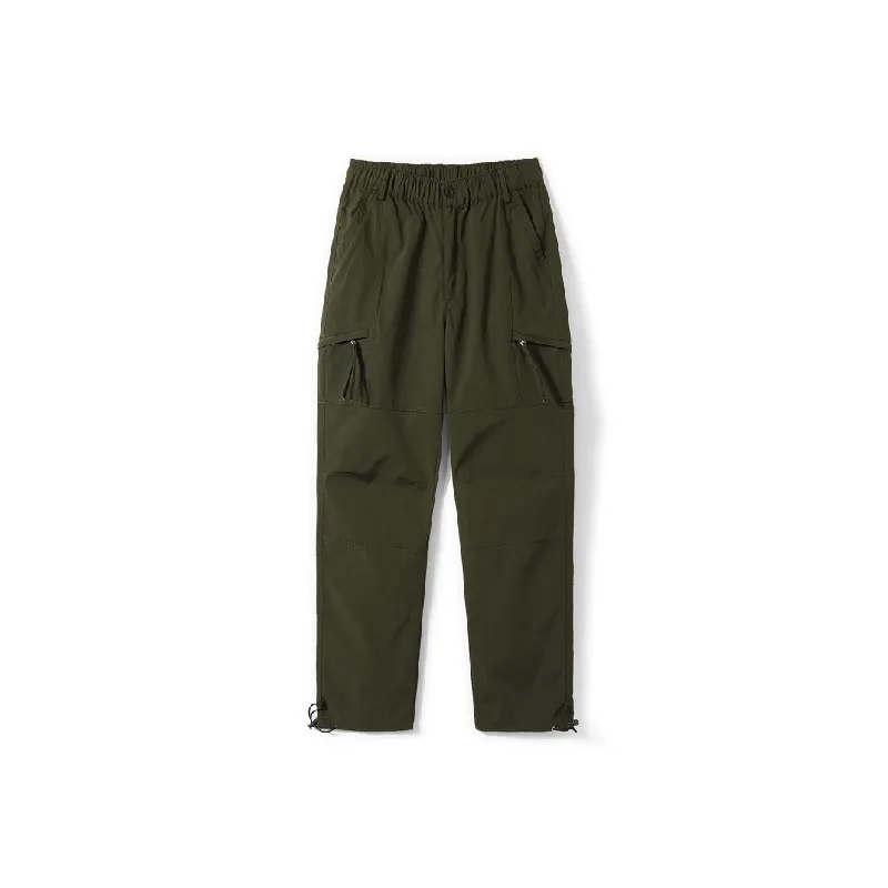 Casual Loose Blended Synthetic Fabrics Cargo Pants-0