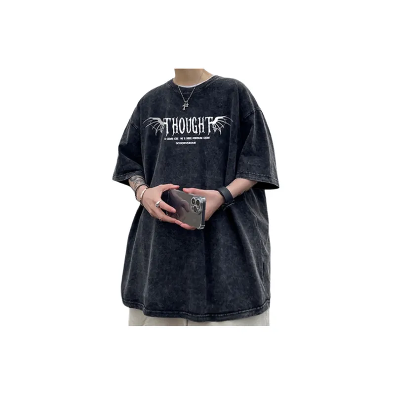 Retro Rose Print Half Sleeve T shirt-0