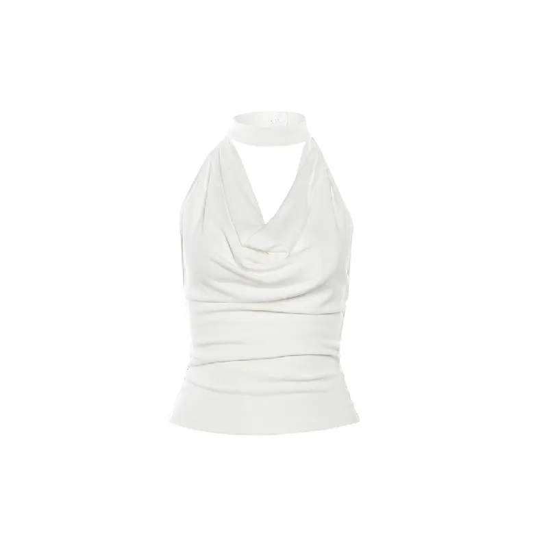 Fashionable Plain Polyester Vest Women-5
