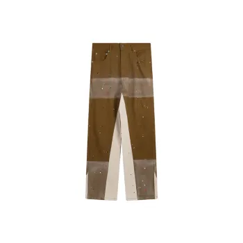 Retro Hip Hop Academic Style Stitching Old Street High Street Jeans