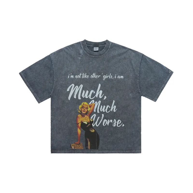 Simple Letter Print T Shirt-0