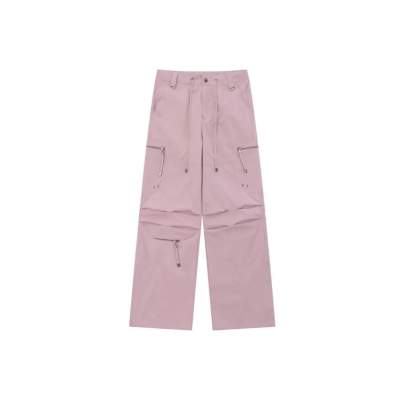 Retro Street Zipper Cargo Pants-4