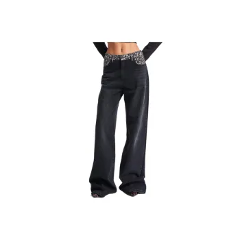 Leopard Print Fashionable Jeans Women