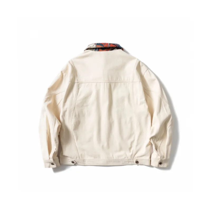 Trendy Retro Lapel Stitching Workwear Jacket-5