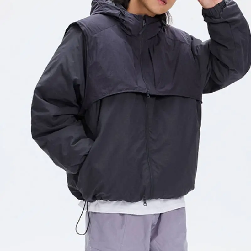 Fashionable Simple White Duck Down Jacket-3